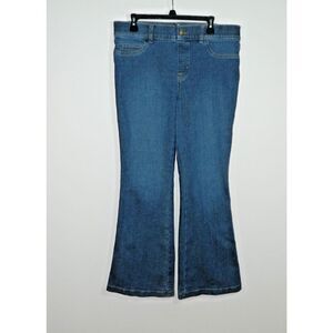 SPANX Jeans  Size X-Large Pull On  Medium Wash Bootcut Flare Leg Blue‎